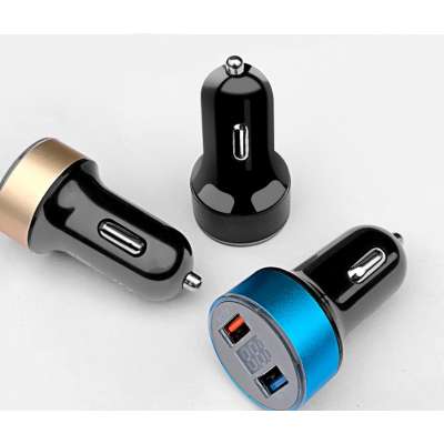 QC 3.0 and 5V 3.0A USB Fast Charging 2 Usb Port Quick Charger 3.0 USB Car Charger for Mobile Phone